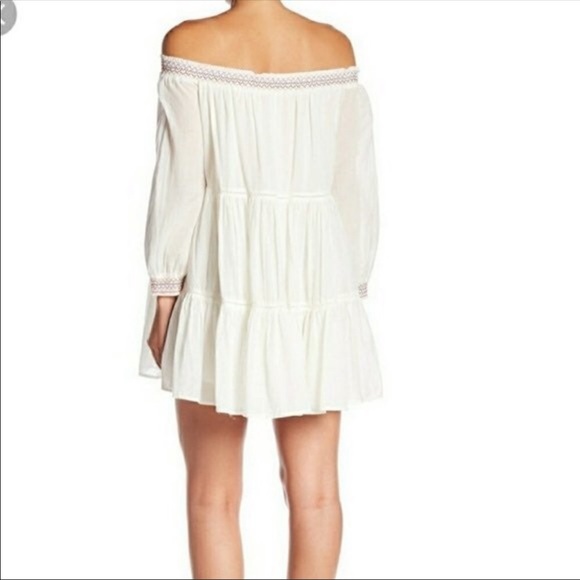✨SOLD✨Free People Ivory Sunbeams Mini Dress Size L - Picture 5 of 16